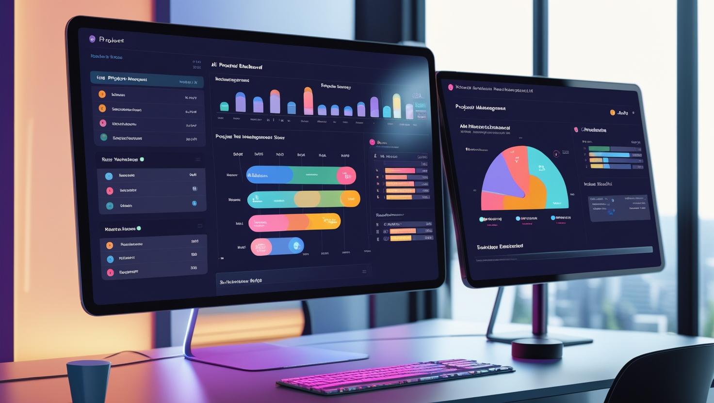 Project management dashboard preview